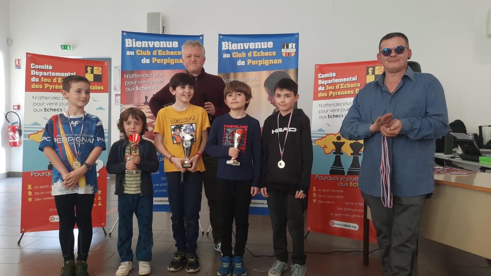 Podium du tournoi -12 ans du 15 Mars 2023